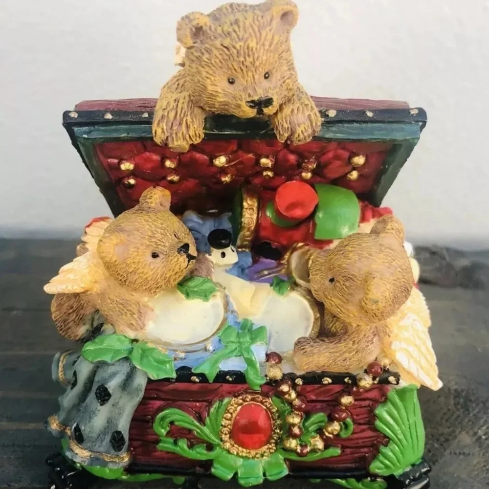 Vintage Giftco Christmas Holiday Candle Holder Climbing Bears Vi Bears